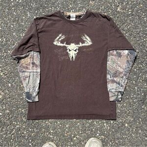 Brown Camo Sleeve Men's Shirt